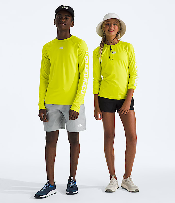 Boys  Girls Amphibious LongSleeve Tee TNF Sulphur Spring Green Main