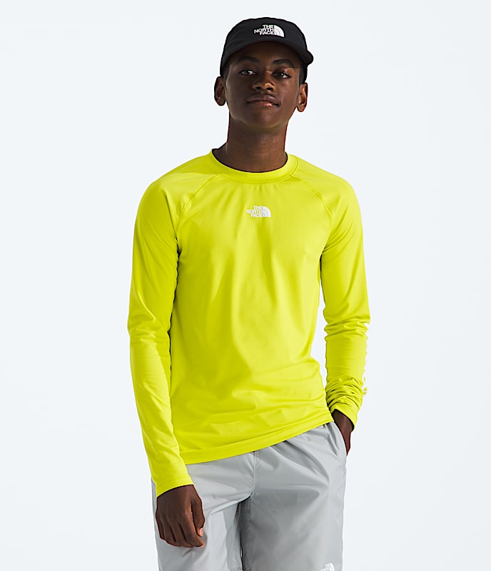 Boys  Girls Amphibious LongSleeve Tee TNF Sulphur Spring Green HERO2