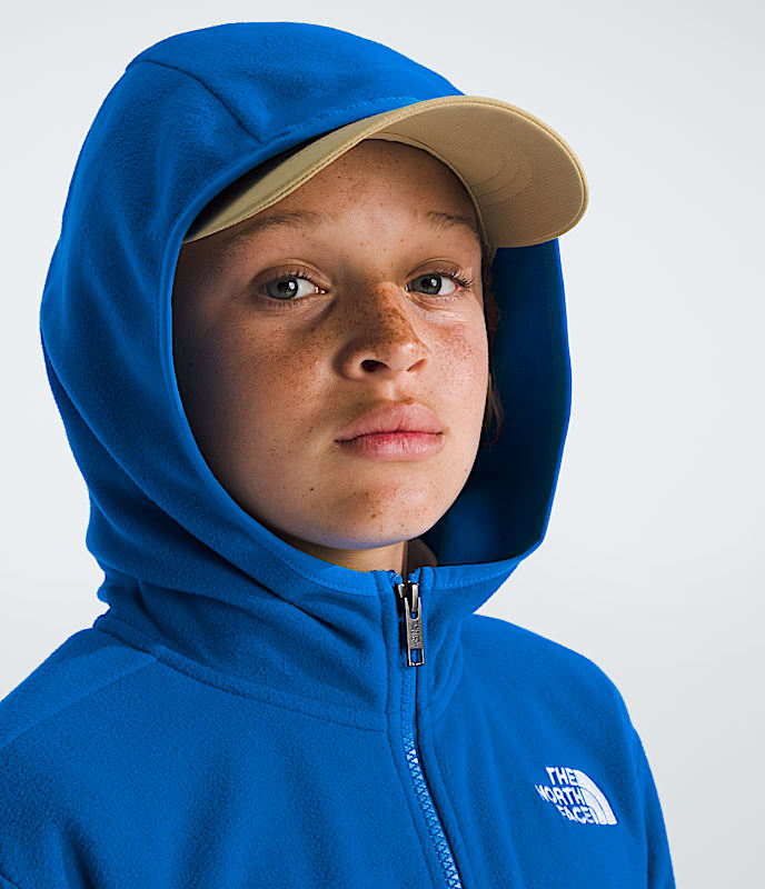 Boys  Girls Glacier FullZip Hooded Jacket TNF Hero Blue MODELHOOD2