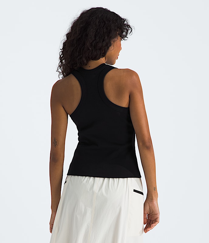 Womens Slim Rib Tank TNF BACK