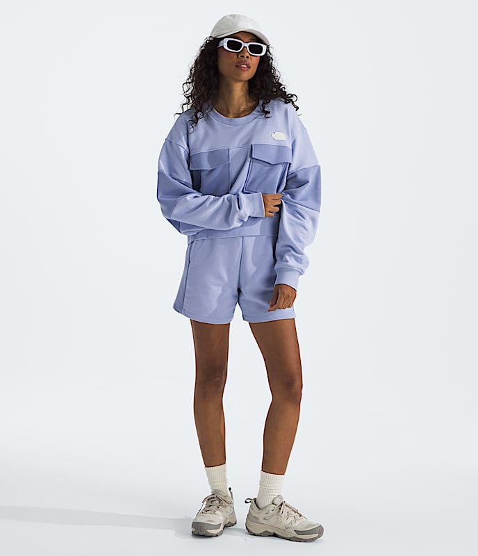 Women’s Terry Oversized Cropped Crew - 2