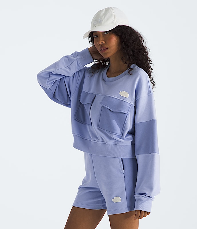 Women’s Terry Oversized Cropped Crew - 5