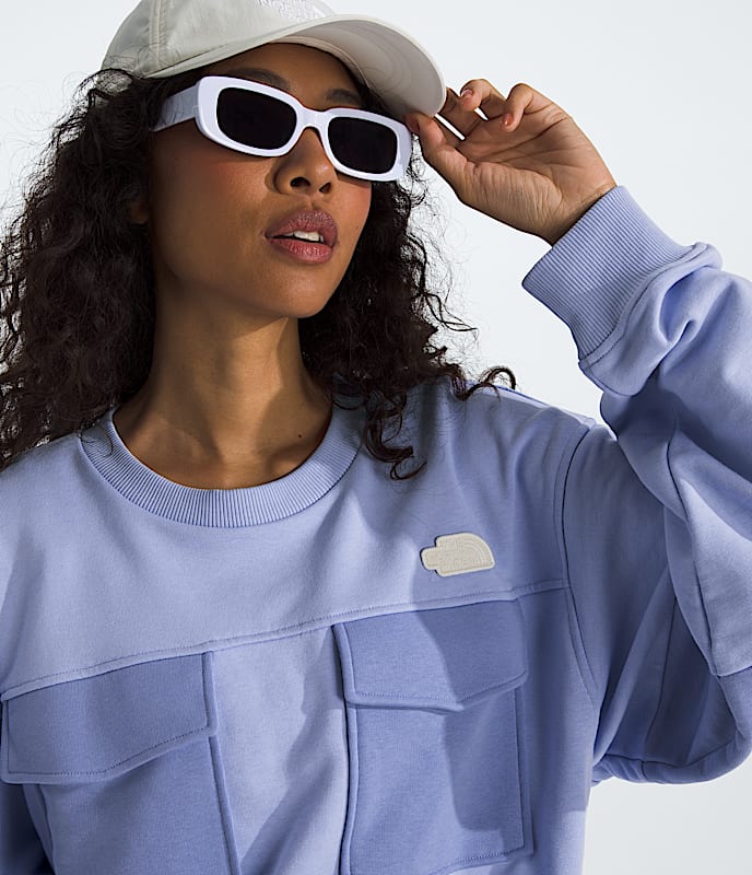 Women’s Terry Oversized Cropped Crew - 3