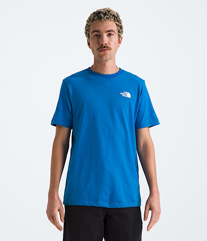 Mens ShortSleeve Core Wavy Lines Box NSE Tee TNF BACK