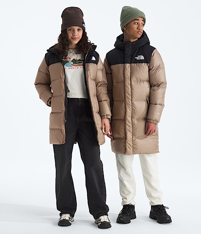 Boys  Girls Nuptse Long Parka TNF Main
