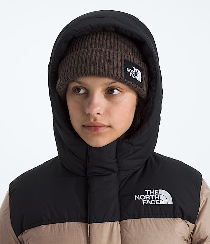 Boys  Girls Nuptse Long Parka TNF MODELHOOD2