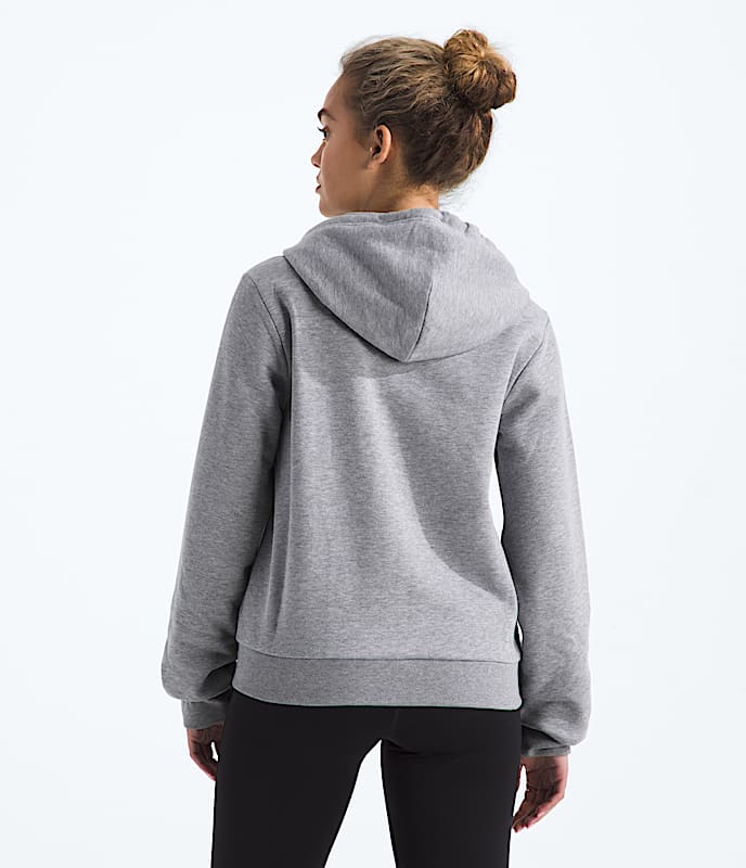 Womens Evolution Simple Dome Regular FullZip Hoodie TNF TNF Pale Grey Heather BACK