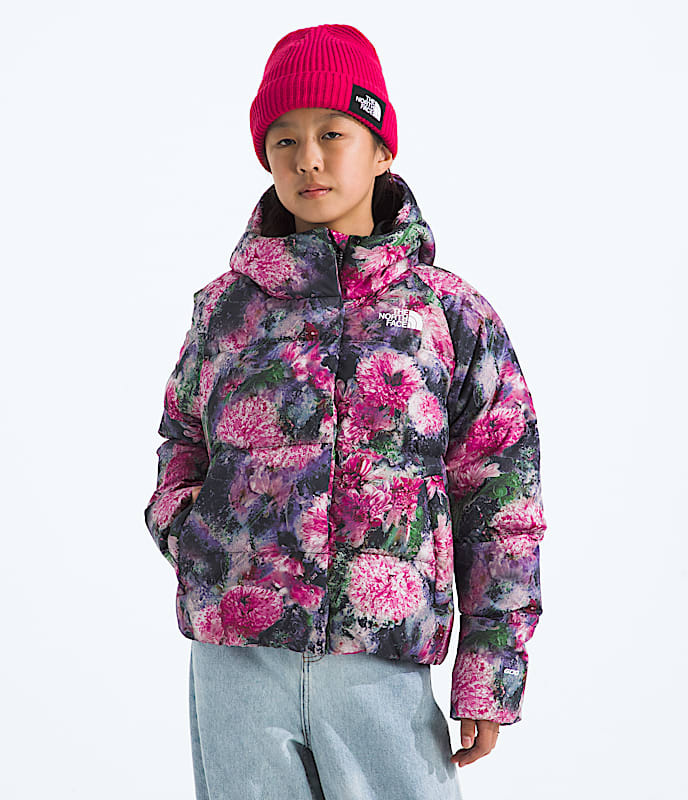 Girls’ North Down Hooded Jacket—Print - 1