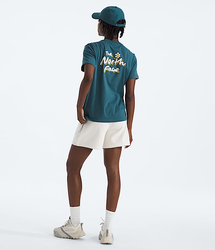 Womens Evolution Floral Cloud ShortSleeve TeeGraphic TNF HERO2