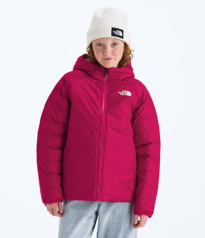 Girls Reversible Perrito Hooded JacketPrint TNF HEROREV