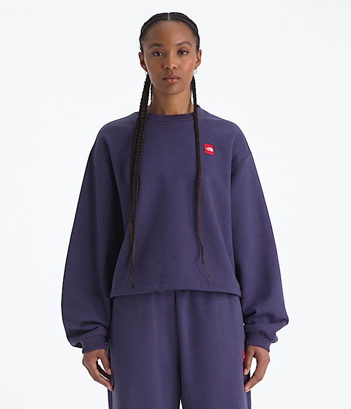 Womens TNF Red Box Crew TNF Eternal Purple Main