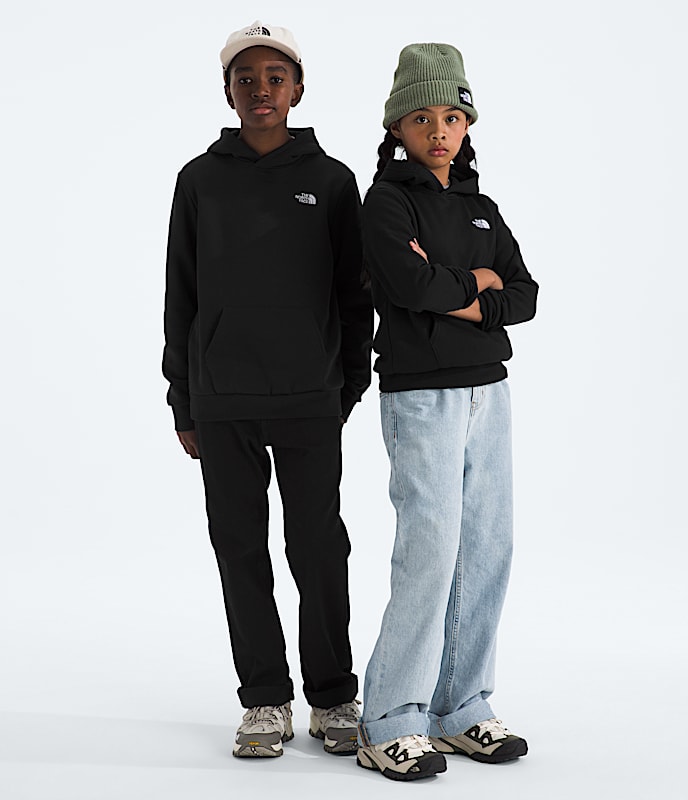 Boys  Girls Evolution Simple Dome Pullover Hoodie TNF TNF Black Main