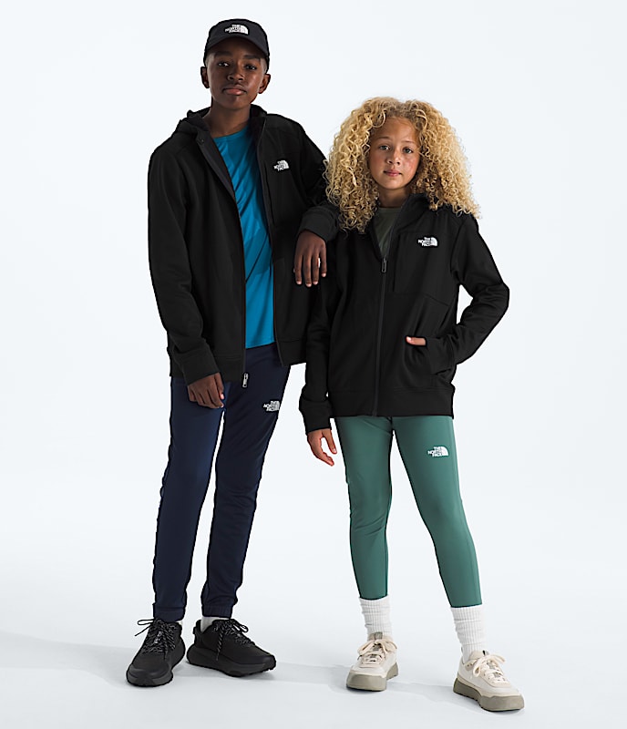 Boys  Girls TNF Performance Fleece FullZip Hooded Jacket TNF Main