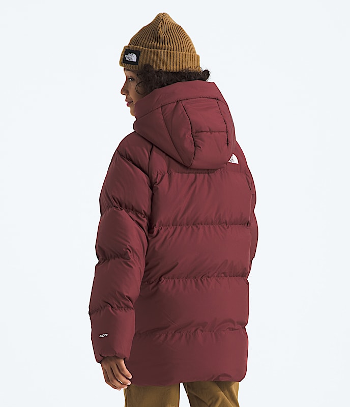 Courte parka double en molleton North Down pour garons et filles TNF BACK