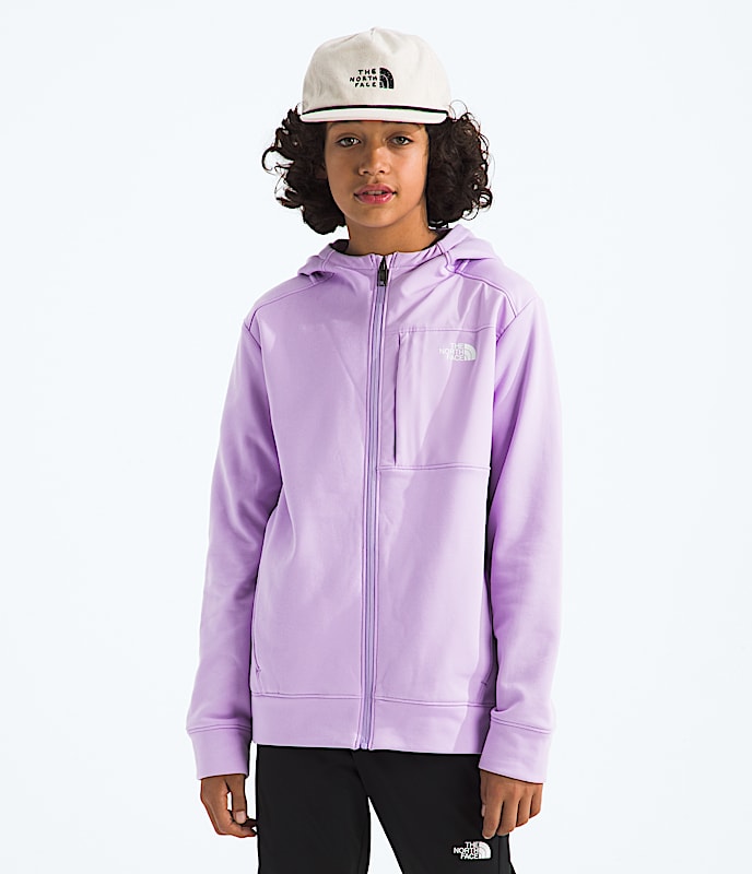 Manteau à capuchon à glissière intégrale TNF™ Performance en molleton pour garçons et filles - 3