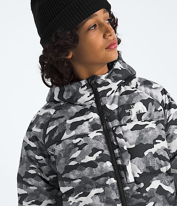 Boys North Down Hooded JacketPrint TNF HERO2