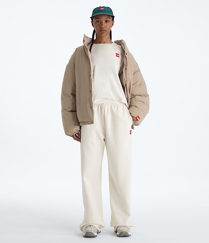 Womens TNF Red Box Sweatpants TNF White Dune HERO2