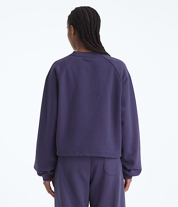 Womens TNF Red Box Crew TNF Eternal Purple BACK