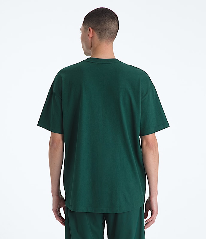 Mens TNF Red Box ShortSleeve Tee TNF Hunter Green BACK