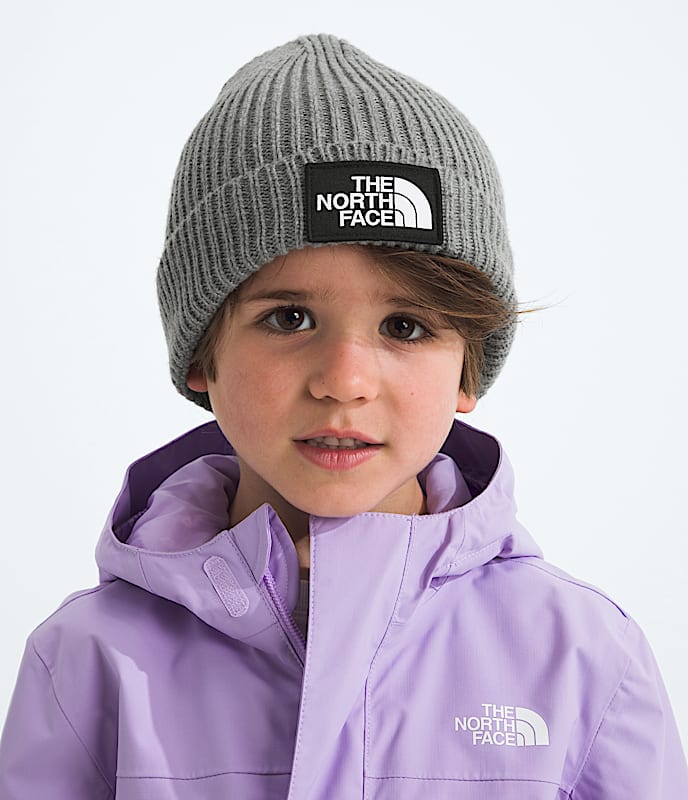 Tuque  revers avec logo TNF pour enfants TNF Gris Moyen TNF Chin MODELBACK