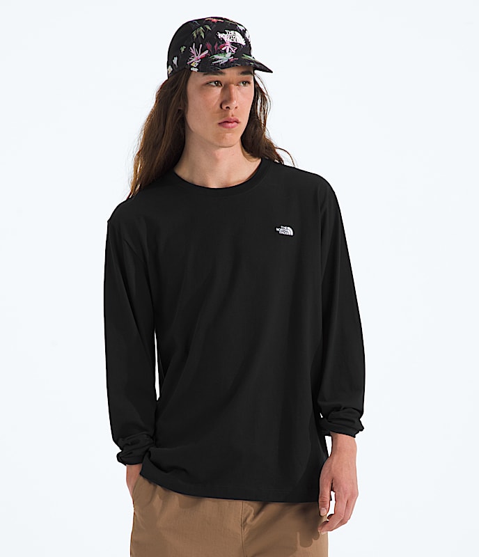 Mens TNF Essential Simple Dome Relaxed LongSleeve Tee TNF Main