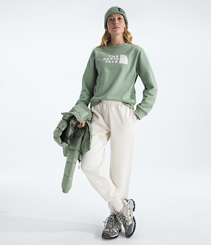 Womens Evolution Sketch Logo Half Dome CrewGraphic TNF HERO2