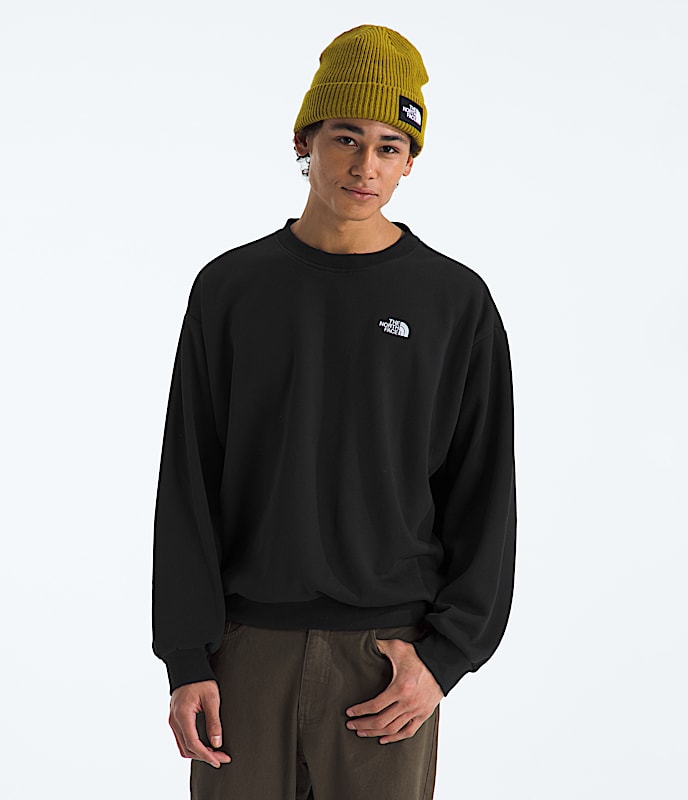 Mens Evolution Simple Dome Oversized Crew TNF TNF Black Main