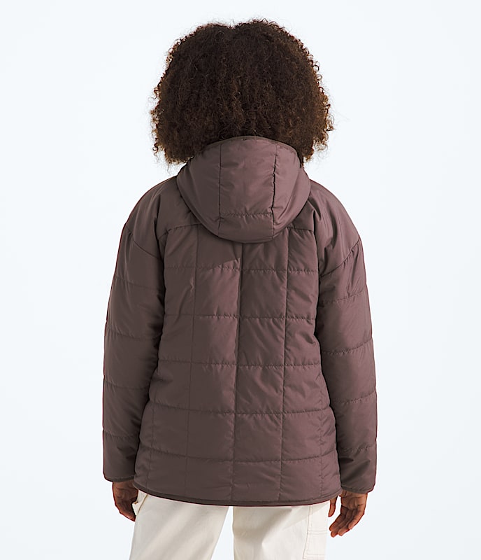 Girls Reversible Shasta Short Parka TNF BACK