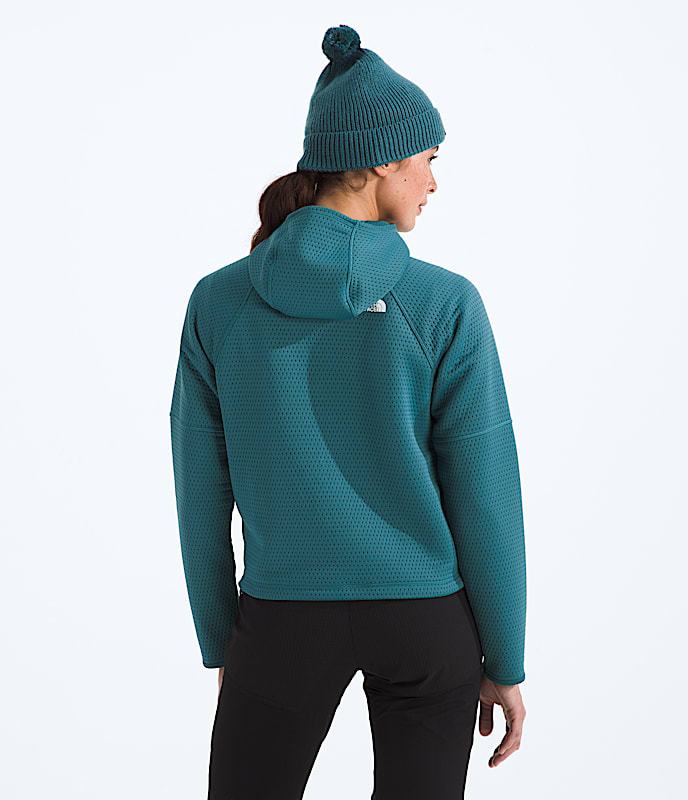 Womens DOTKNIT Thermal FullZip Hoodie TNF BACK