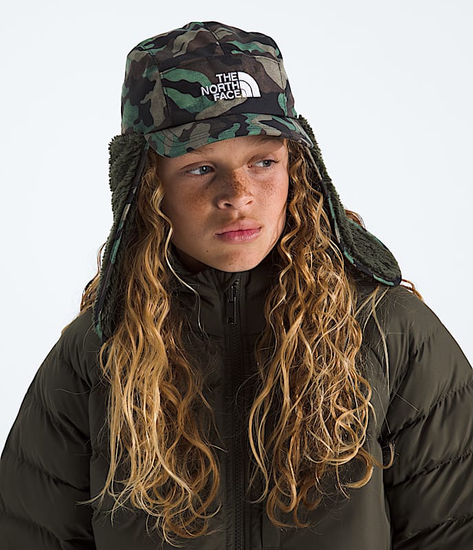 Kids Shasta Trapper TNF TNF Black TNF Camo Small PrintNew Taupe Green MODELBACK