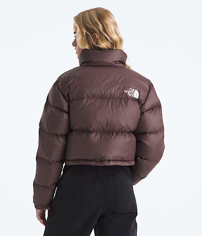 Manteau courte Nuptse pour femme TNF BACK