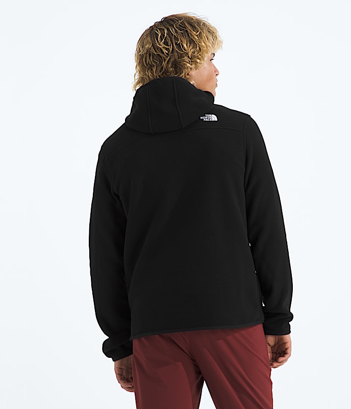 Mens Glacier Fleece Pullover Hoodie TNF BACK