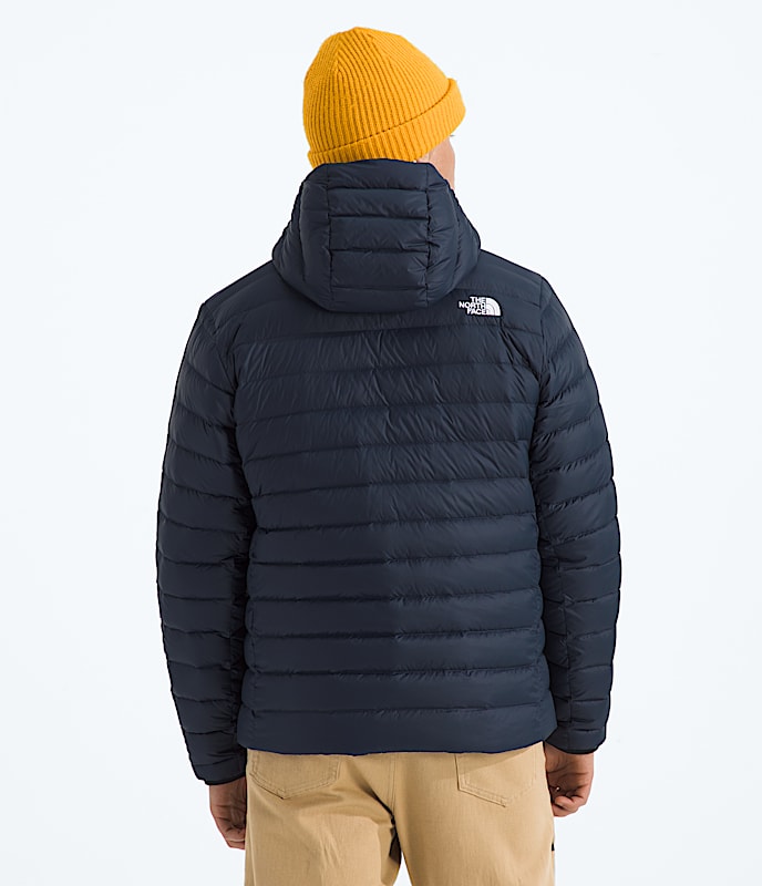 Mens Classic Down Hooded Jacket TNF BACK