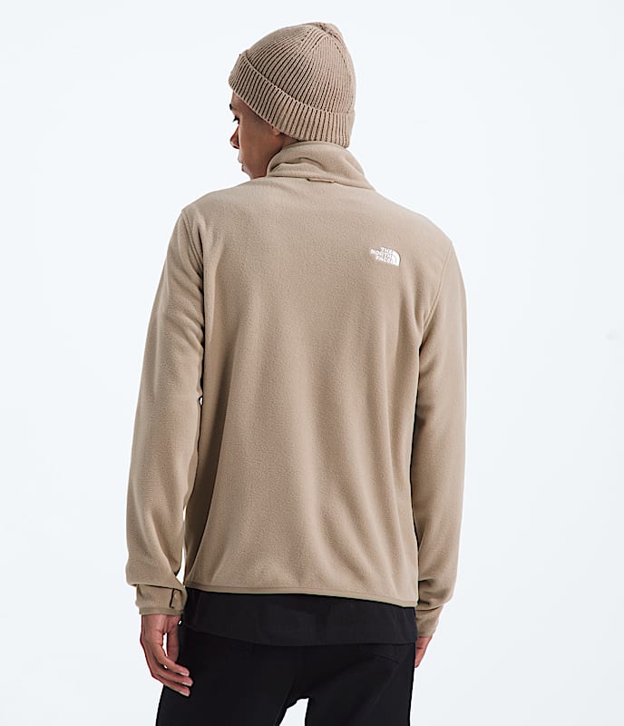 Mens Glacier Fleece Jacket TNF Mushroom Grey BACK