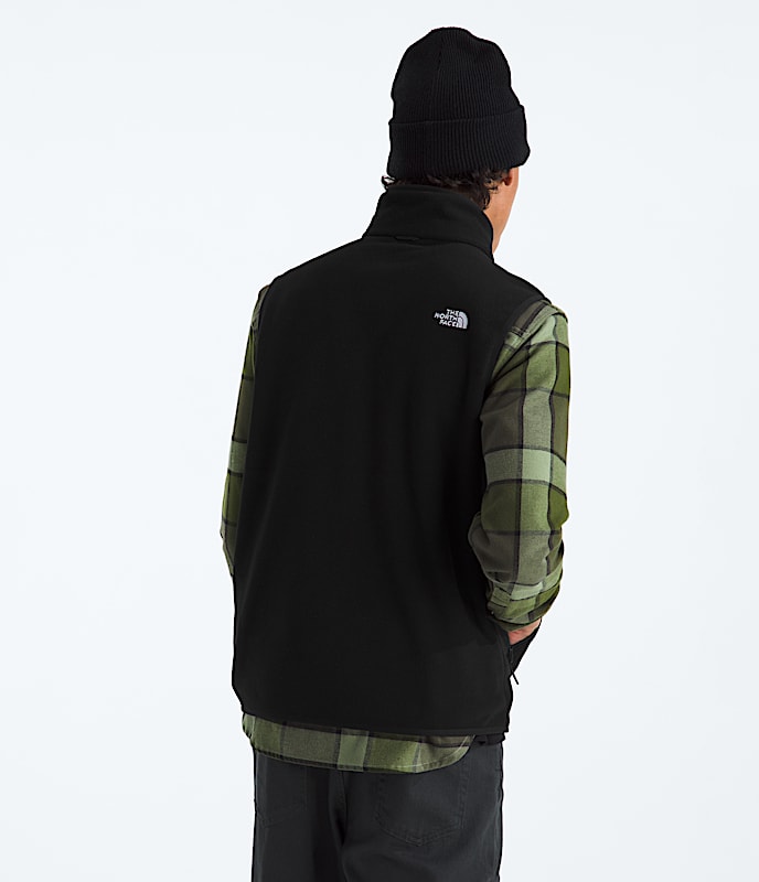 Mens Glacier Fleece Vest TNF BACK
