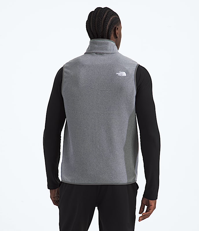 Mens Glacier Fleece Vest TNF BACK