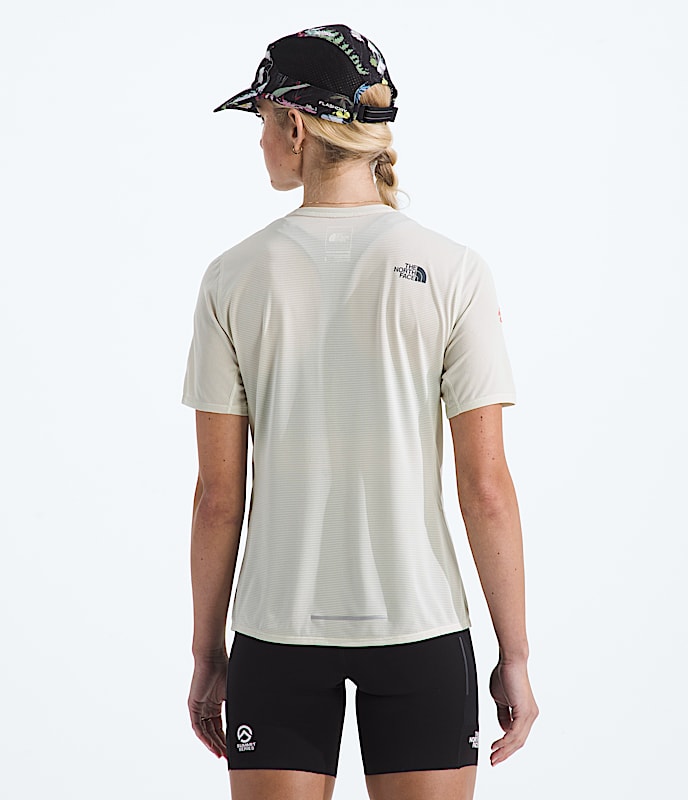 Womens Summit Series High Trail ShortSleeveGraphic TNF BACK
