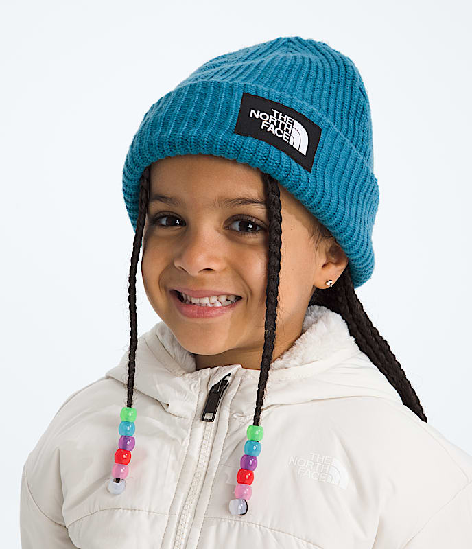 Kids Salty Lined Beanie TNF MODELBACK