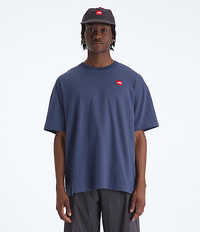 Mens TNF Red Box ShortSleeve Tee TNF Lunar Blue Main