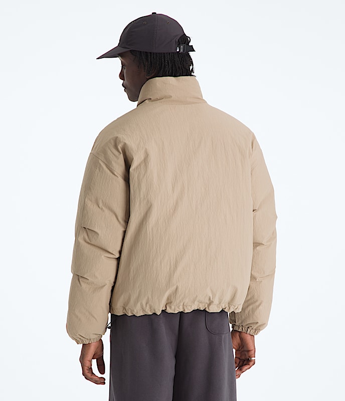 TNF Red Box Down Jacket TNF Mushroom Grey BACK