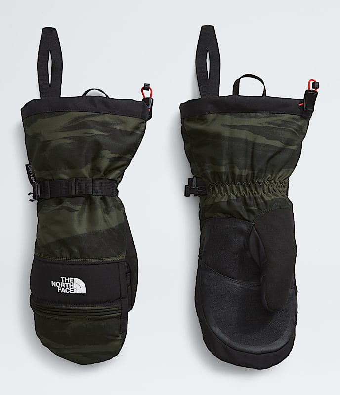 Mens Montana Ski Mitts TNF New Taupe Green Edge Of Light Print HERO