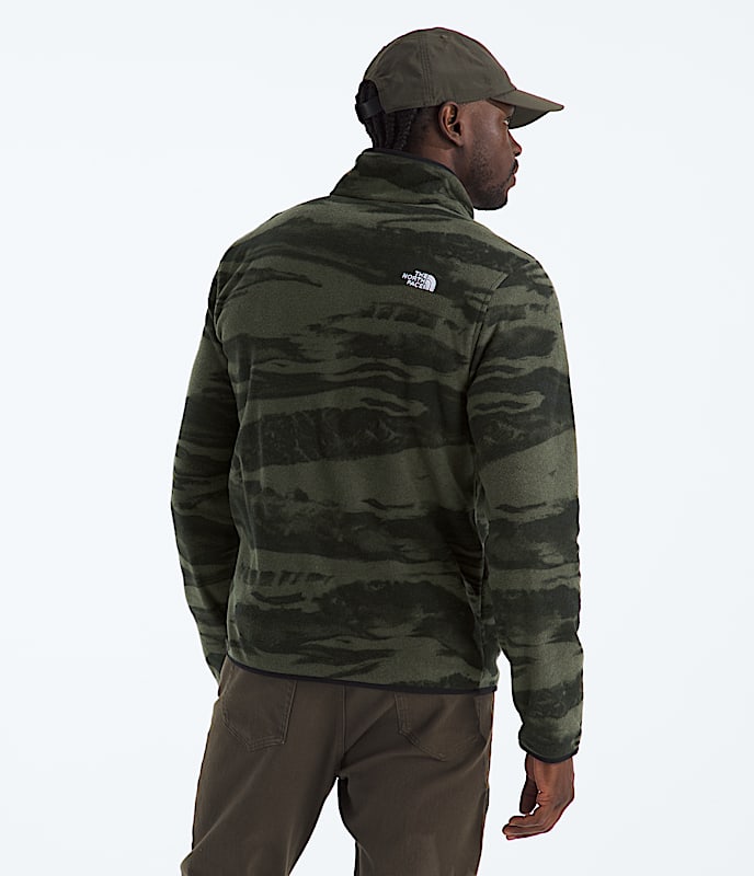 Mens Glacier Fleece ZipPrint TNF BACK