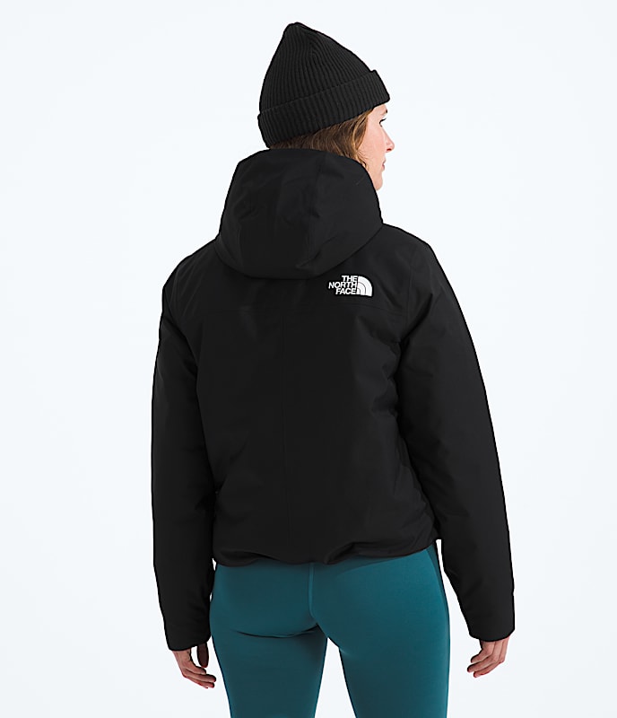 Womens TNF Range Down Hooded Jacket TNF BACK
