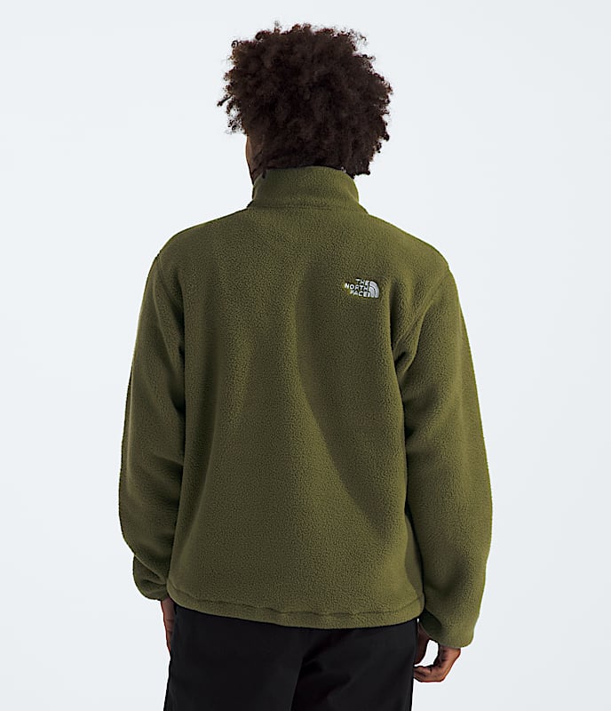 Mens TNF Fleeski Zip Pullover TNF BACK