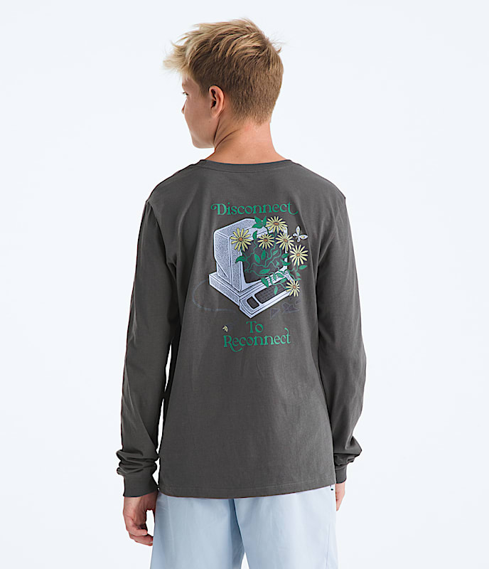 Boys  Girls Evolution Disconnect LongSleeve TeeGraphic TNF HERO2