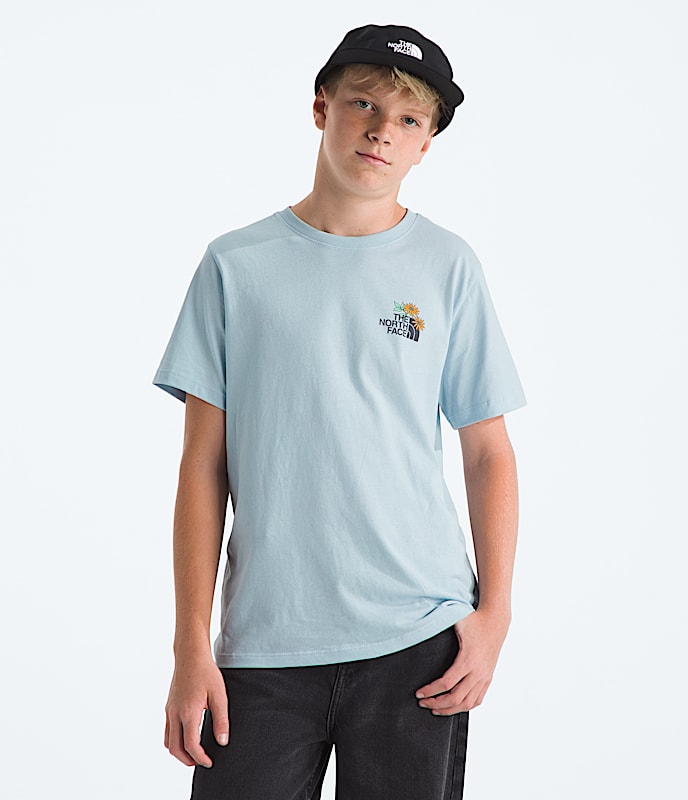 Boys  Girls Evolution Flora ShortSleeve TeeGraphic TNF HERO3