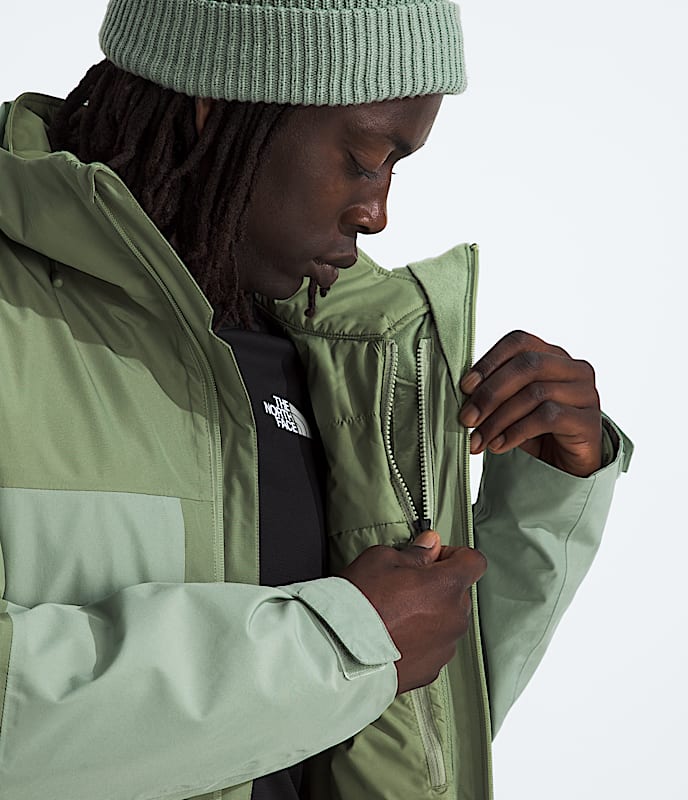 Manteau pour neige ThermoBall Eco Triclimate pour hommes TNF MODELCLOSE3
