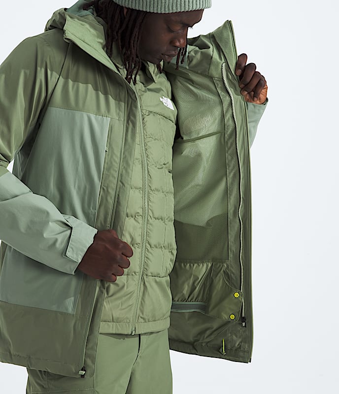 Manteau pour neige ThermoBall Eco Triclimate pour hommes TNF MODELINT