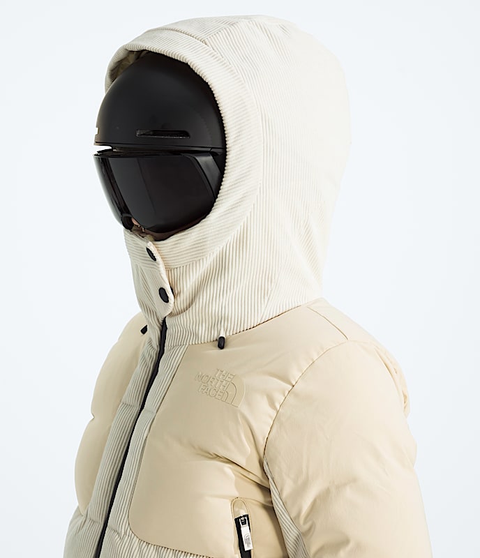 Womens Cold Spell Corduroy Cropped Down Jacket TNF MODELHOOD2