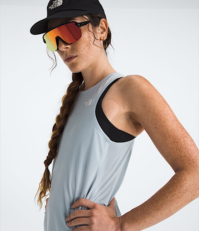 Womens Summit Series High Trail Tank TNF Frost Grey HERO3